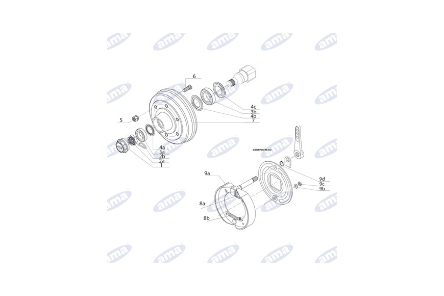 Kit Cuscinetti 30208+32013 Adr In Blister 1 Pz - Ama