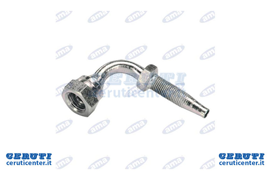 Conector hembra 90 ° hilo recuperable 3/8 "tubo de 3/8"
