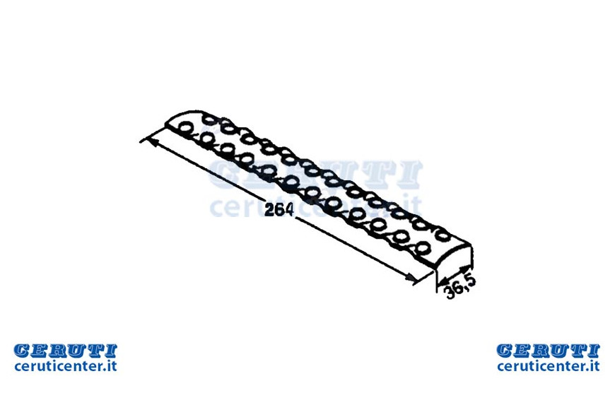 Piastrina Interna Per Cinghia Rotopressa 12+12 Fori