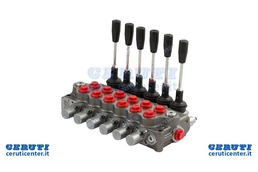 Distributor Modell Walvoil Sd5 A 6 Levers Double Effect 40 Liter