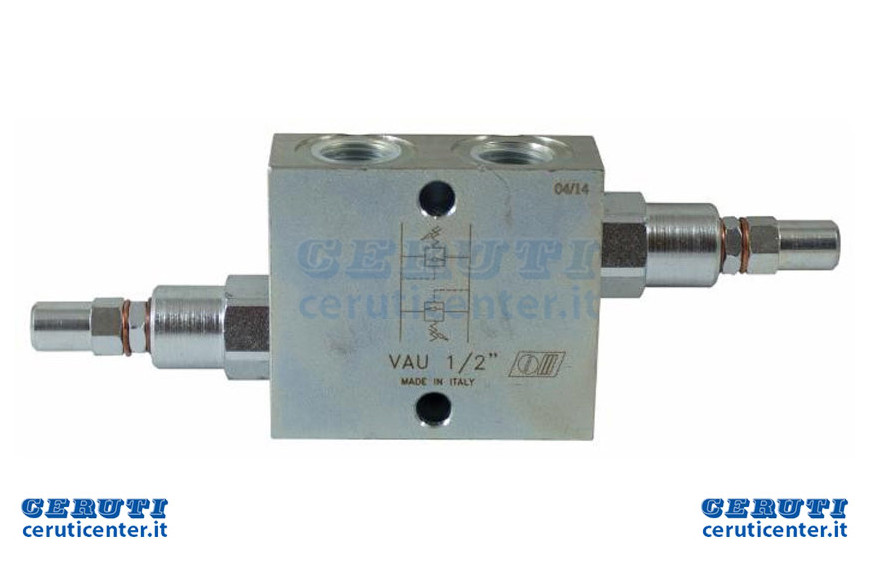 Pression brute Cross Valve (choc) de 3/8 "