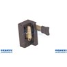 Universal Cabines avec verrouillage couvert en plastique noir Dx