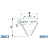 Abschnitt Rigata 76X90X2 mm mit 4 Bohrungen