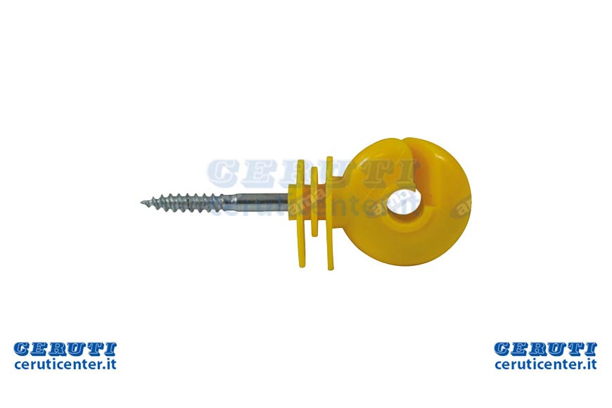 Isolatore Giallo Ad Anello Con Vite Per Legno Ø 6 - Ama