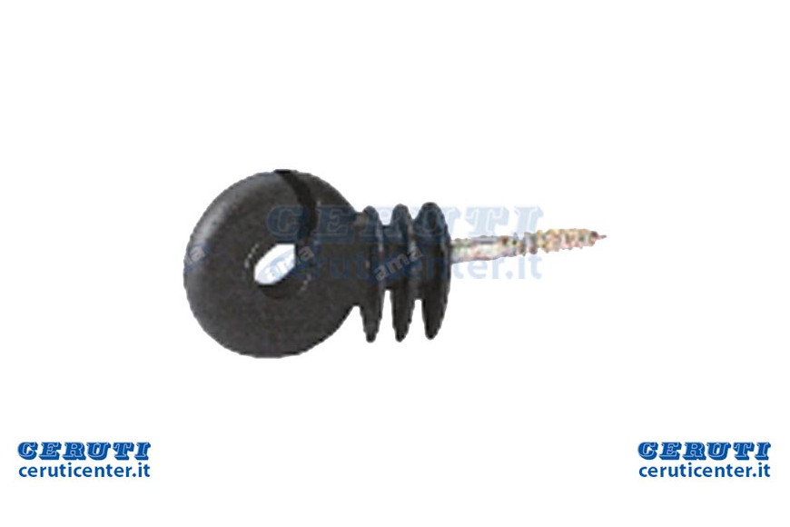 Isolatore Nero Ad Anello Con Vite Per Legno Ø 6Mm - Ama