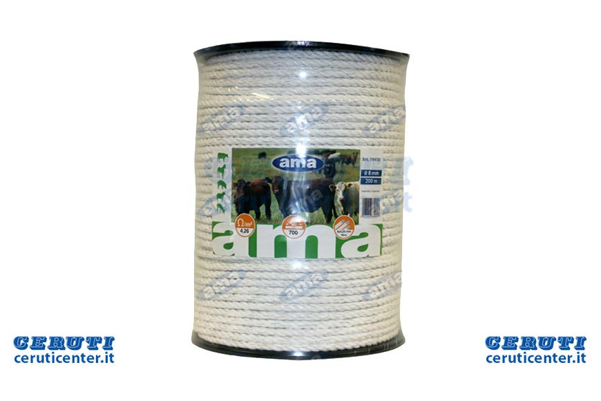 Rotolo Corda Elettrica Ø 8Mm, Lunghezza 200 Mt - Ama