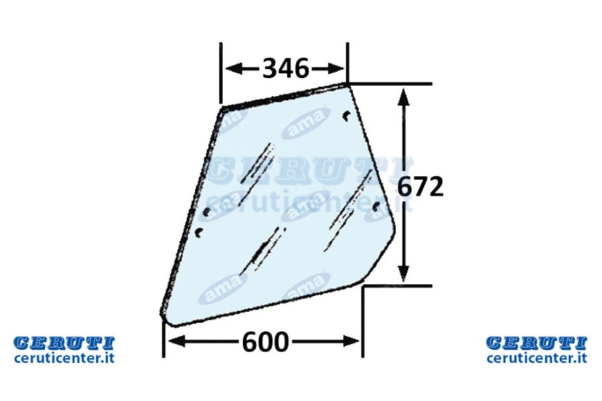 Cristal côté Adaptable A Fiat 5124412