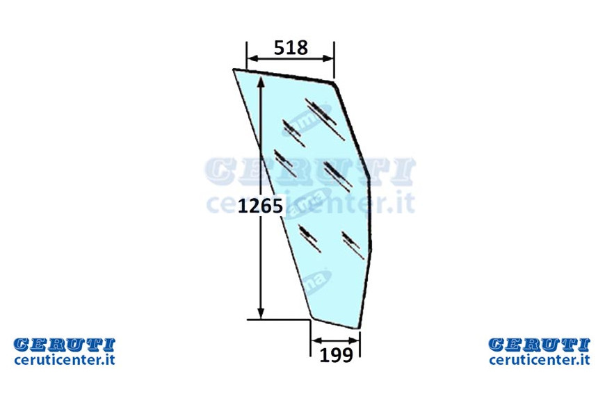 Cristal porte gauche Adaptable A Fiat 5124414