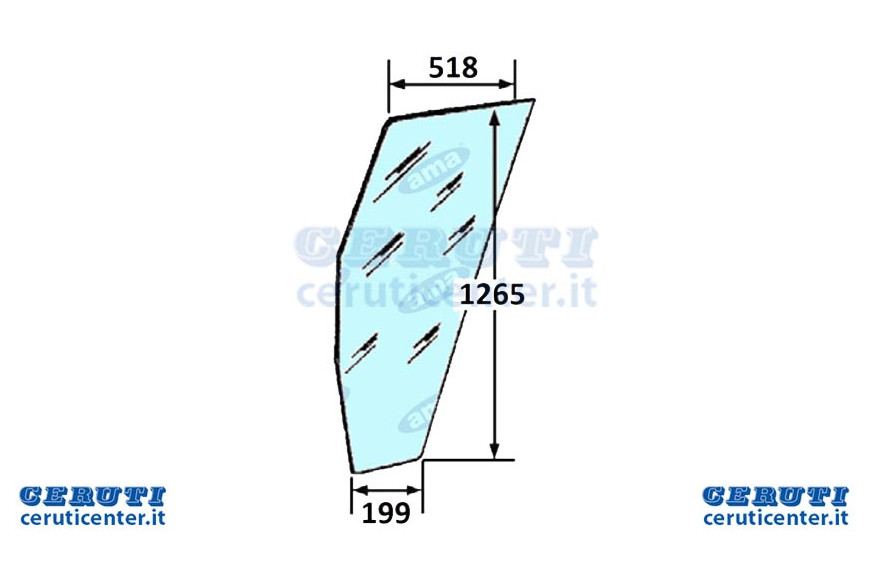 Cristal porte droite Adaptable Une Fiat 5125038