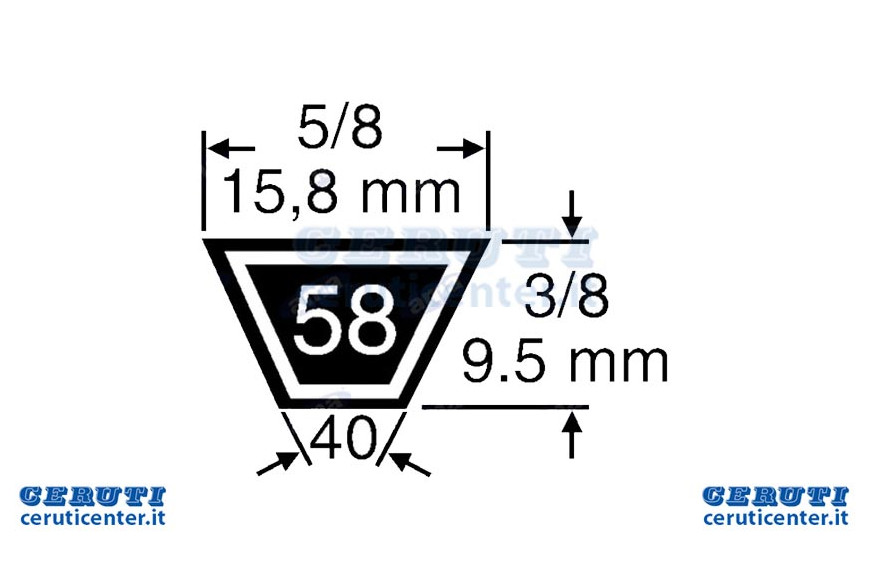 Cinghia Universale 5/8"X75" - Ama
