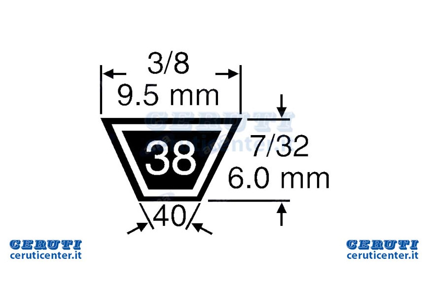 Cinghia Universale 3/8"X30" - Ama