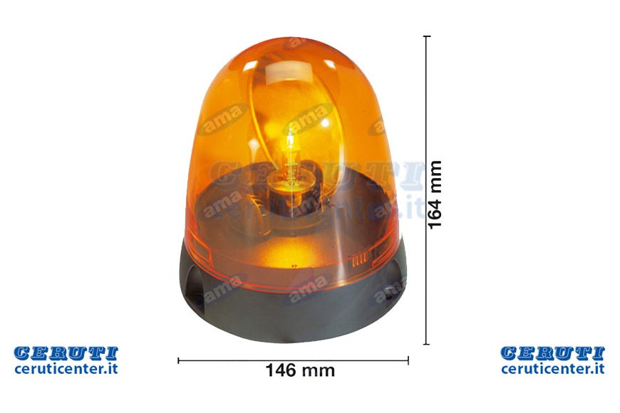 Lampada Rotante 24V Base Piana - Ama