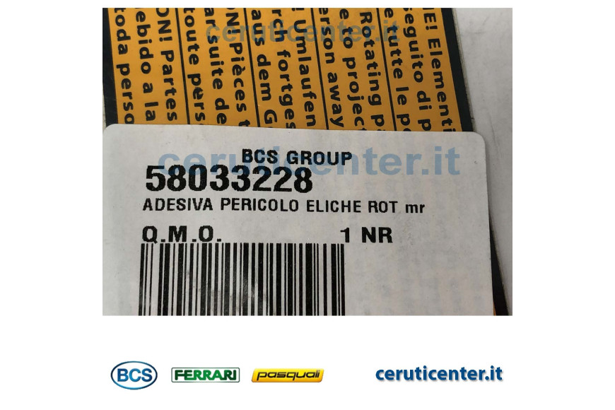 Decal - BCS genuine - 58033228