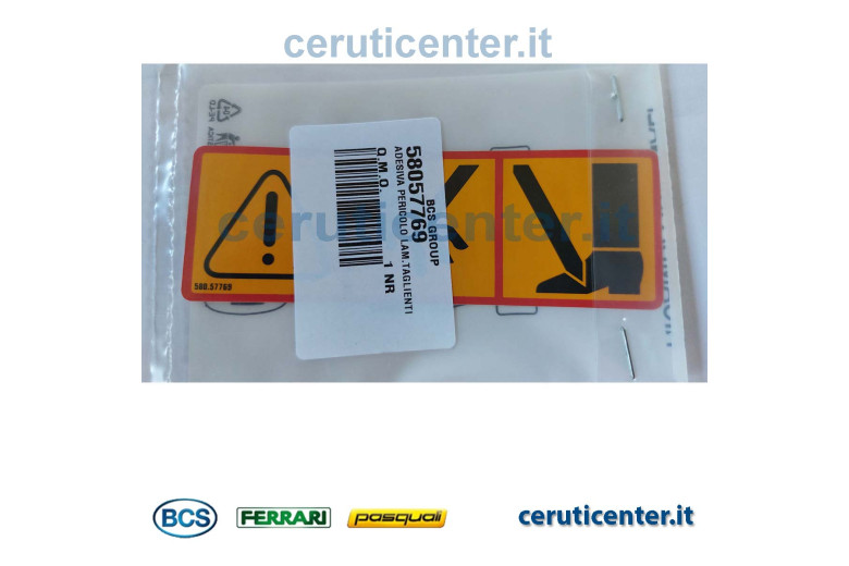 Decalcomanie - BCS Pièce d'origine - 58057769 - remplace - 58046924, 58047980