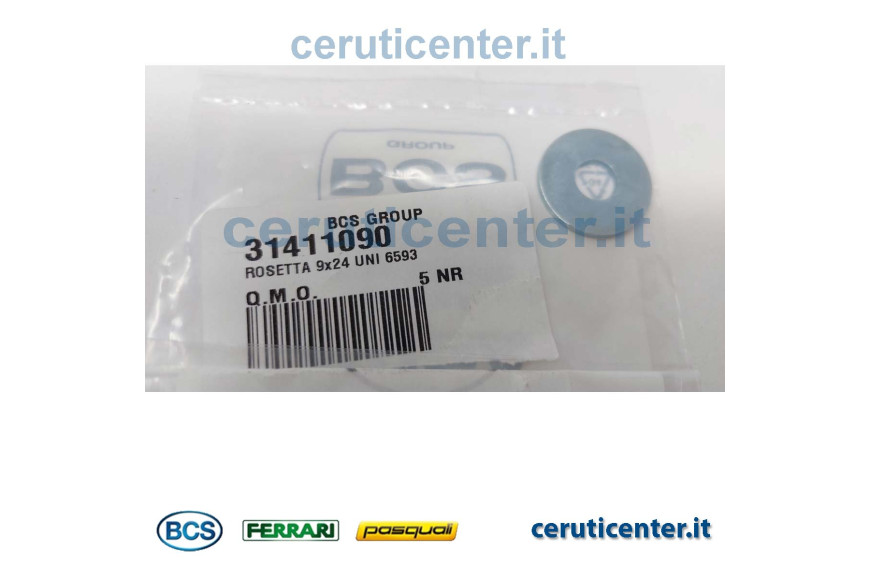 Washer 9X24 - BCS genuine - 31411090 - replaces - F0843708000, P767228000000