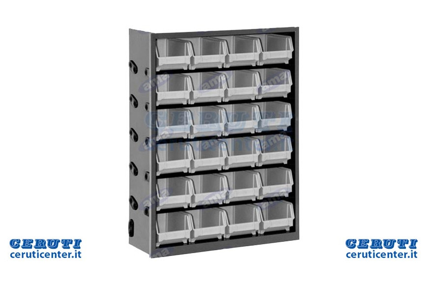 Armoire métallique avec 24 conteneurs