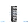 Metallschrank mit 18 Behältern
