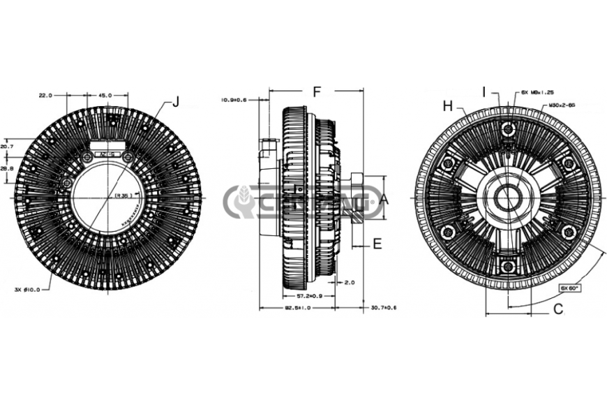 Giunto viscostatico NEW HOLLAND TM - Adattabile a OEM 82025803