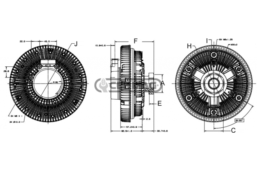 Giunto viscostatico NEW HOLLAND T7. - Adattabile a OEM 87739304