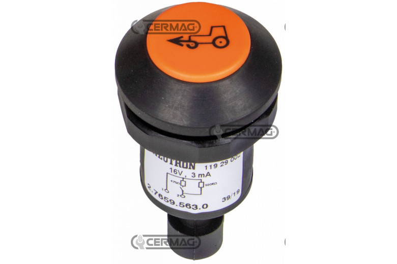 Pulsante con simbolo trazione anteriore - Adattabile a OEM 2.7659.563.0