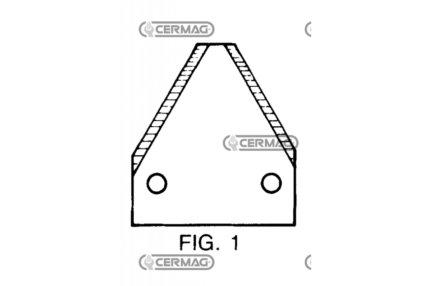 Sezione lama 3" a 2 fori Piatto 3" - 81x2 mm Tipo Rigata - Adattabile a OEM 212/S