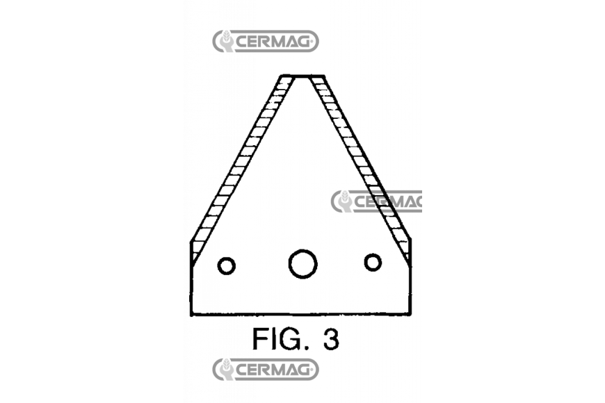 Sezione lama 3" a 3 fori Piatto 3" - 88x3 mm Tipo Rigata - Svasata sotto - Adattabile a OEM 14672