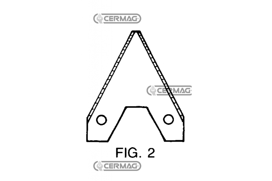 Sezione lama 3" a 2 fori Piatto 3" - 75x2 mm Tipo Rigata - Svasata sotto