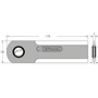 Coltello per trinciapaglia Dimensioni 175x50x4 mm - Adattabile a OEM 0007558740