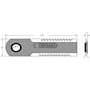Coltello per trinciapaglia dentato Dimensioni 175x50x4.5 mm - Adattabile a OEM 1994760C4R