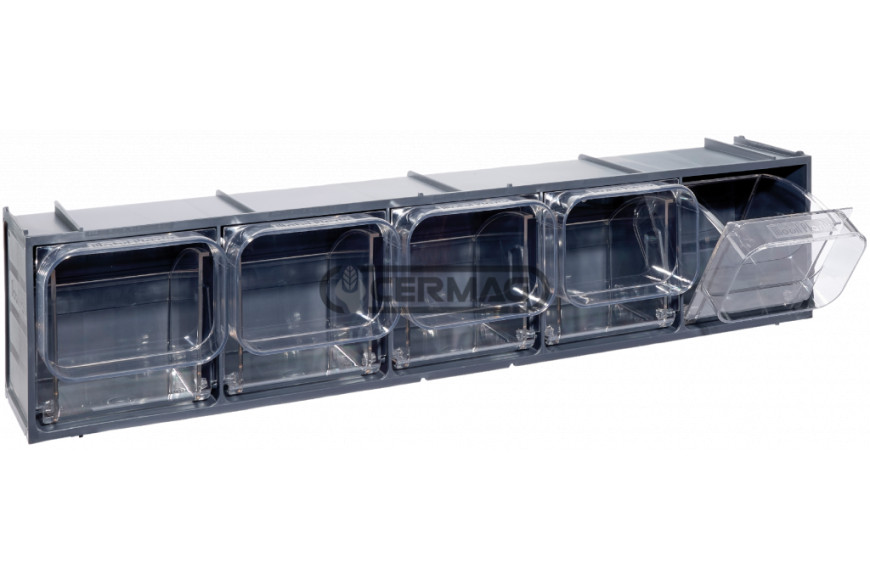 Cassettiera per espositore CRISTAL BOX Dimensioni LxHxP 600x132x133 mm
