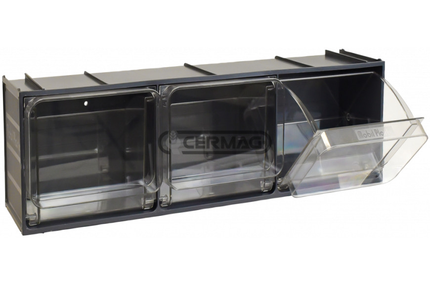 Cassettiera per espositore CRISTAL BOX Dimensioni LxHxP 600x175x155 mm