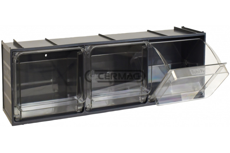 Cassettiera per espositore CRISTAL BOX Dimensioni LxHxP 600x175x155 mm