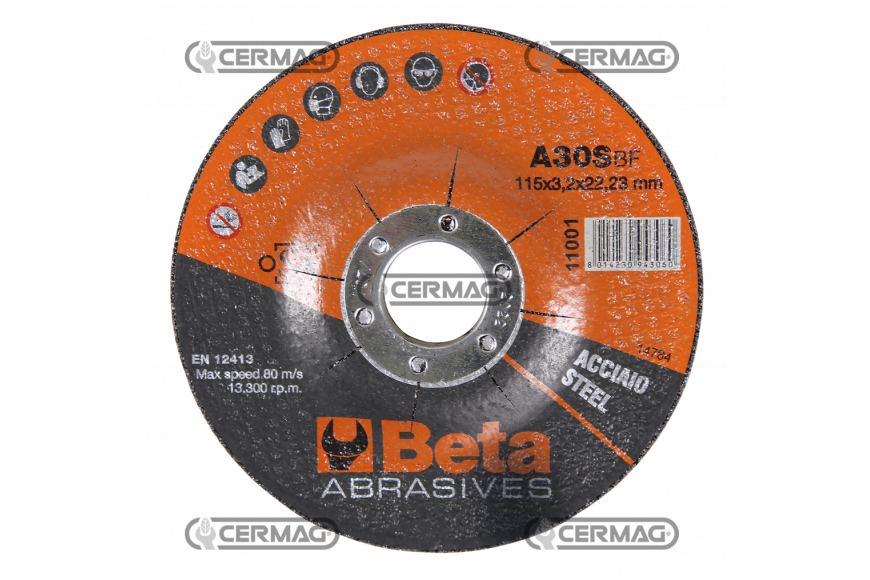 Disco da taglio per acciaio Misura 230x3.2 mm