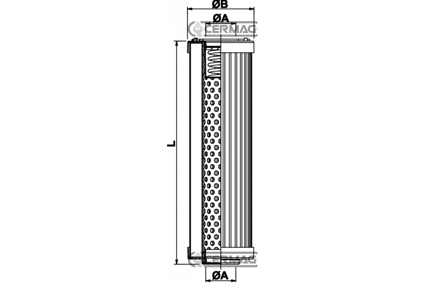Cartuccia per filtri bassa pressione serie 547-10/20 Grado di filtrazione 10 µm