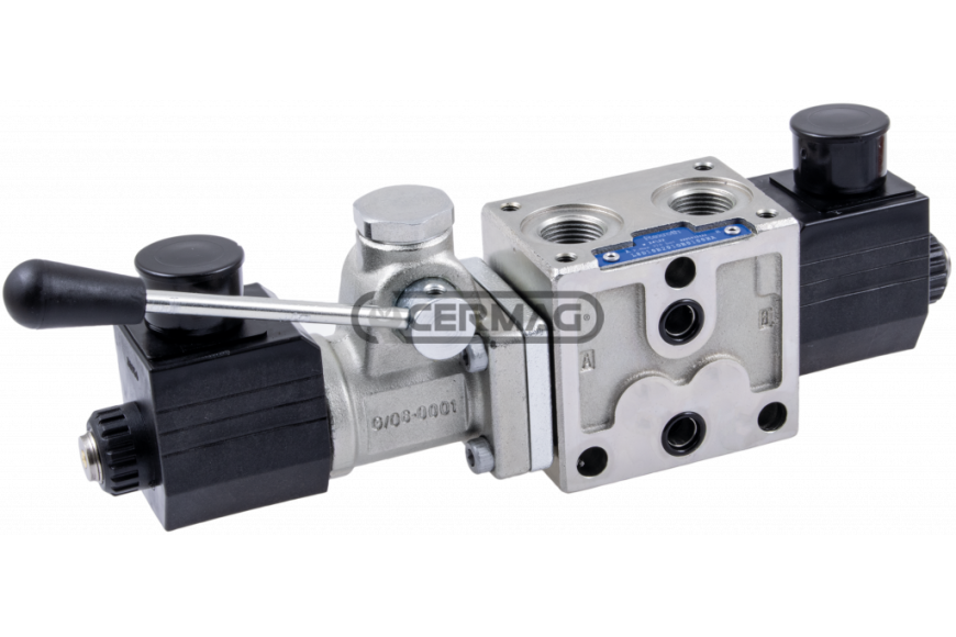 Sezione elettrodistributore - 12V ON-OFF - 30 L - 3/8" con leva centro chiuso