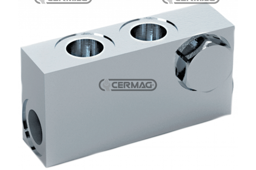 valvola bloc.pilot.DE compatta 3/8" Portata 20 l/min Attacchi V1-V2-C1-C2 3/8" Gas