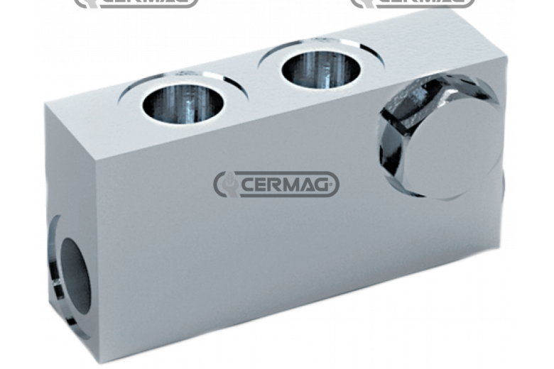 valvola bloc.pilot.DE compatta 3/8" Portata 20 l/min Attacchi V1-V2-C1-C2 3/8" Gas