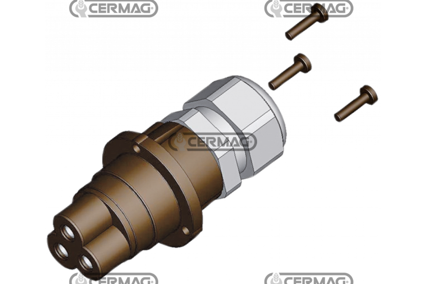 Presa elettrica 3 poli maschio per multifaster 1/2" - PARTE MOBILE - Adattabile a OEM KIT SPEL08-3M