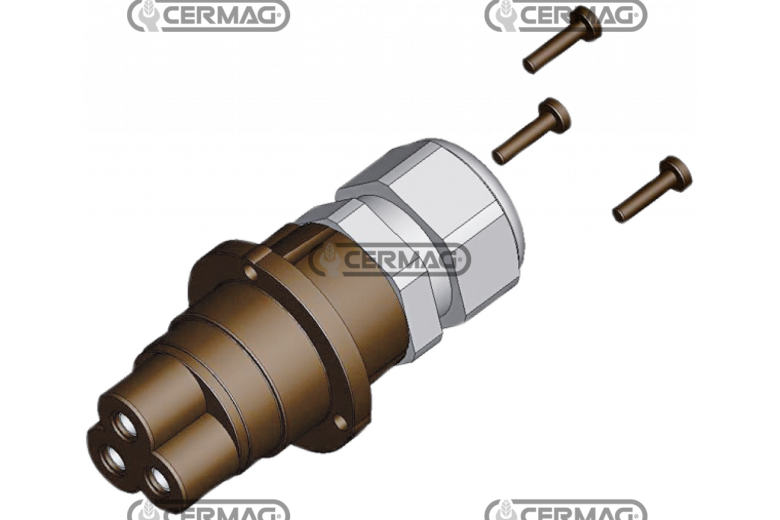 Presa elettrica 3 poli maschio per multifaster 1/2" - PARTE MOBILE - Adattabile a OEM KIT SPEL08-3M
