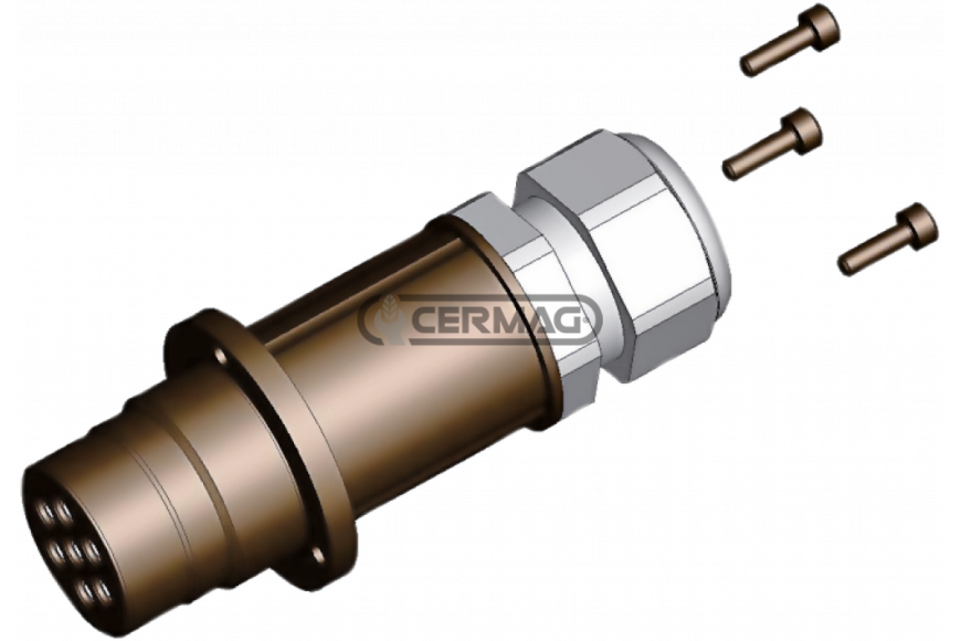 Presa elettrica 7 poli maschio per multifaster 1/2" - PARTE MOBILE - Adattabile a OEM KIT SPEL08-7M