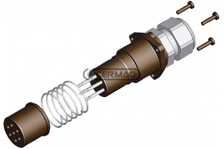 Presa elettrica 7 poli femmina per multifaster 1/2" - PARTE FISSA - Adattabile a OEM KIT SPEL08-7M