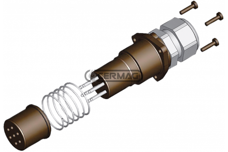 Presa elettrica 7 poli femmina per multifaster 1/2" - PARTE FISSA - Adattabile a OEM KIT SPEL08-7M