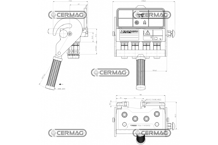 Multifaster a 4 vie per caricatori frontali tipo SIGMA 4 - PARTE FISSA Filetto 22x1 - 5 mm