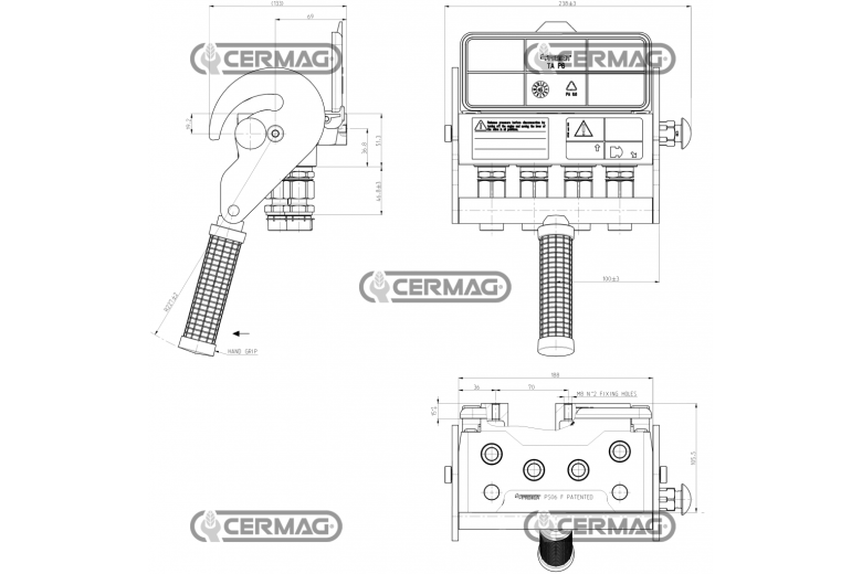 Multifaster a 4 vie per caricatori frontali tipo SIGMA 4 - PARTE FISSA Filetto 22x1 - 5 mm