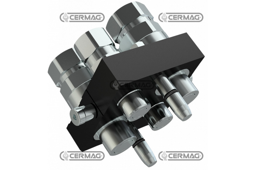 Multifaster a 4 vie - PARTE MOBILE Attacco 2 x 1/2" Gas - 2 x 3/4" Gas - Adattabile a OEM 2P510-4-A M C