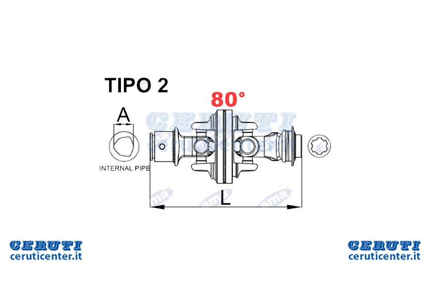Cardan de vitesse constante pour la catégorie 6 Tube intérieur 32x76 - 94X27
