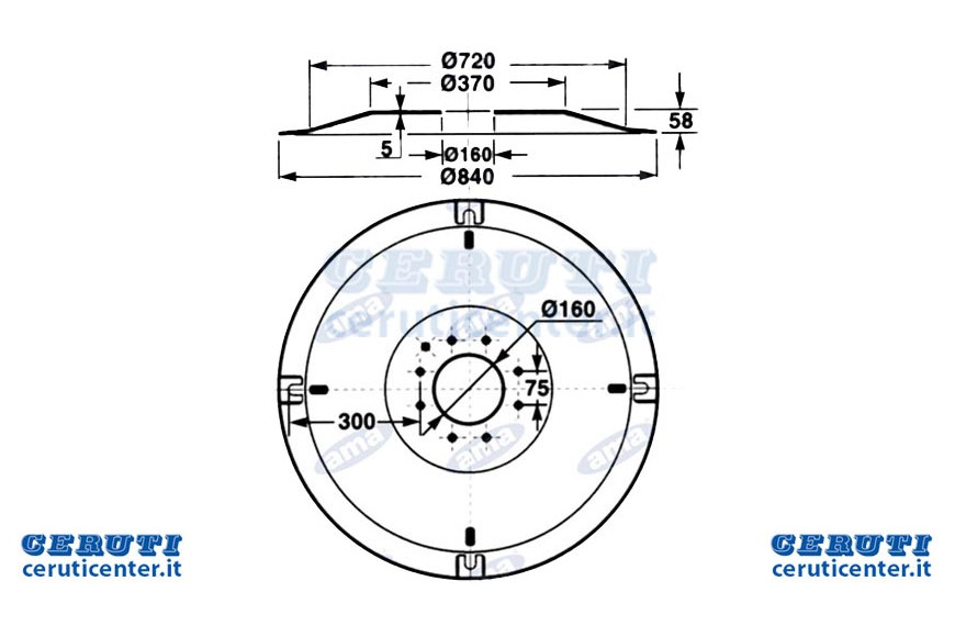 Porte-lame Ø 840 Adaptable Galfre '