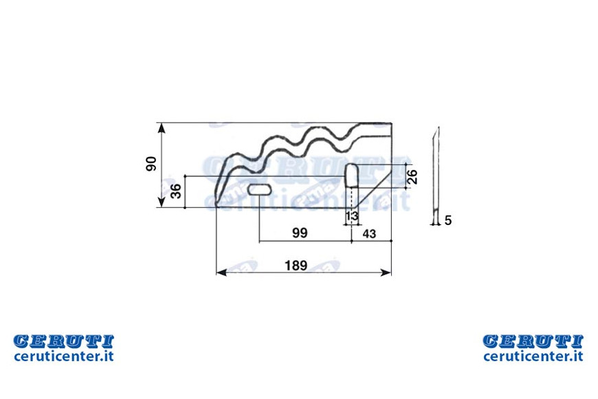Messer Mischwagen 189X90X5 Links