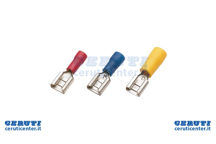 Terminal préisolées Femme Jaune 6,4X0,8 Mm