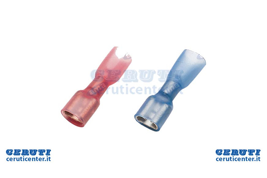 Terminale Femmina Totalmente Isolato Rosso 6,4X0,8 Mm
